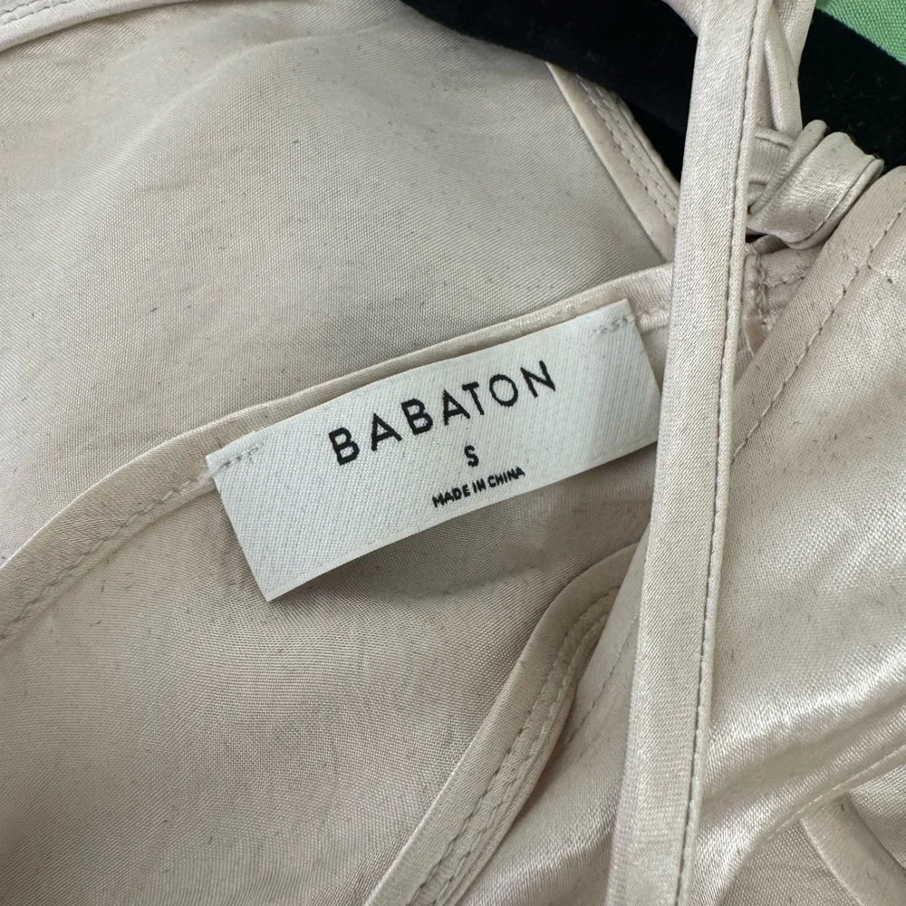BABATON Satin Cream Backless Dress - Picture 7 of 7